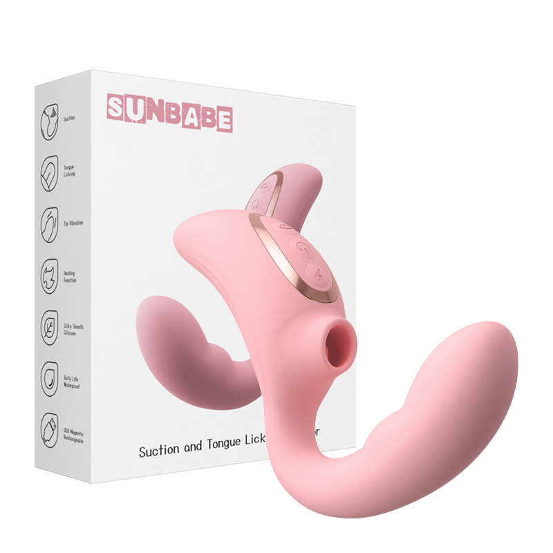 Suge- og tungelikkende vibrator